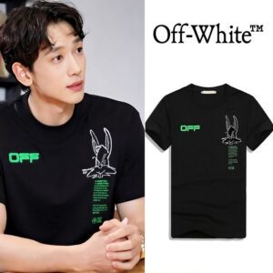 [오프화이트] 해리 더 버니 T- Shirt 블랙 M 남여공용 (여성루즈) L 남여공용 (여성오버) XL 남여공용 (여성 풀오버)