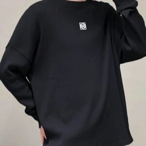 [로에베] 아나그램 스몰로* 골지 맨투맨 - 수입 Color 블랙 Size M , L 미세오차 +,-1~3cm 가슴,어깨,기장,소매