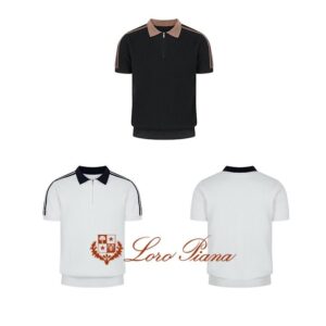 [로로피아나] 로로 투라인 반집업 카라 size. L XL