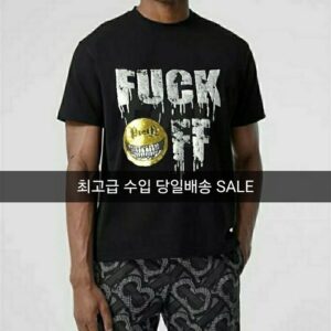 [필립플레인] 뻑 반팔티 BLACK S M L XL 2XL 3XL 양면 머서 가공 40's 고밀도 편차