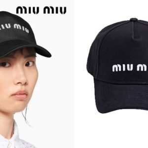 [미우미우] 드릴베이스볼캡(블랙)