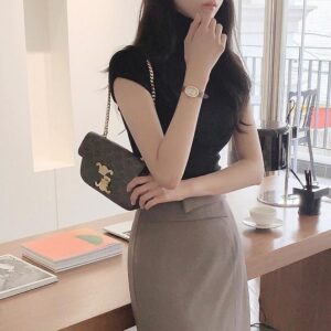 [셀린느] [ 고급 ] 멀티포쉐트 트리오페 캔버스 체인 숄더백 1