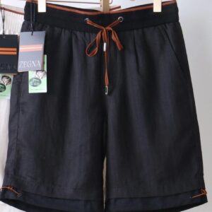 [제냐] 스티치포인트 밴딩 린넨 하프팬츠 Color 베이지. 블랙 Size 30. 32. 34. 36. 38