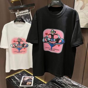 [비비안] 프린팅로* 오버라운드티 Color 블랙. 화이트 Size 95. 100. 105. 110. 블랙 110