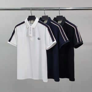 [구찌] 로*자수 라인 반팔 카라티