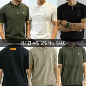 [루이비통] 반집업 카라티 Knitwear Black M L XL 2XL White M L XL 2XL Khaki M L XL 2XL Beige M L XL 2XL
