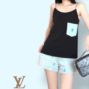 [루이비통] 체인 나시 BLACK WHITE Cotton 100% 총장(어깨고리 포함)