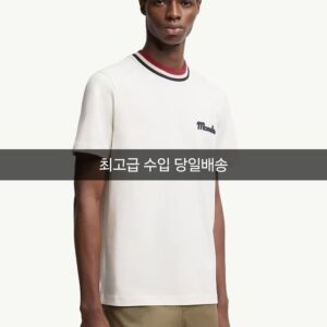 [몽클] 니트넥 면실크 반팔 화이트 (95-100) (105) (110) 블랙 (95-100) (105) (110)