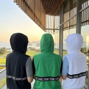 [지포어] 여성 후드베스트 .화이트.블랙. 그린