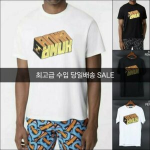 [팬디] 로마 패치 반팔 BLACK M L XL 2XL WHITE M L XL 2XL 3XL 양면 머서 가공 40수 고밀도 편차 ±1