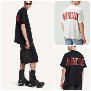 [발렌시아가] 수입 시큐리티 테이프 로* 오버사이즈 티셔츠