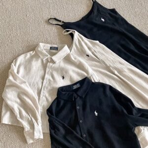 [폴로] 원피스 셔츠 린넨 set Color: 블랙.베이지