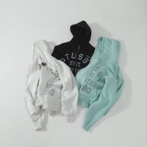 [스투시] 이스테블리시드 후드 집업 - 수입 Color 블랙 , 그레이그린 , 애쉬헤더 Size L , XL 미세오차 +,-1~3cm 가슴,어깨,기장