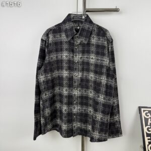 [크롬하츠] 크로스 포인트 플란넬 체크 셔츠 color: 블랙