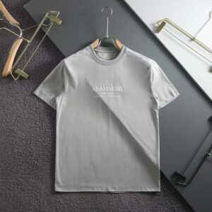 [쿠치넬리] 아남네시스 실크 라운드티셔츠 Color 그레이.블랙 Size 95. 100. 105. 110. 115