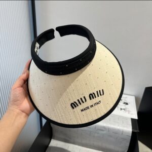 [미우미우] 썬캡 베이지 프리사이즈