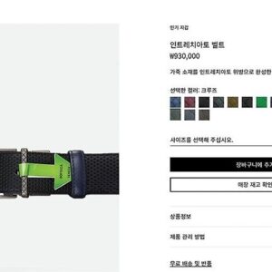 [보테가] 인트레치아토 양면 벨트