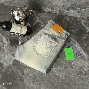 [루이비통] LV 블루버튼 워싱 데님 팬츠 컬러 : 연청