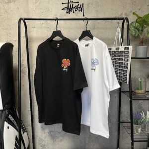 [스투시] 플라워프린팅티2 컬러 블랙 , 화이트 사이즈 프리(100~110)