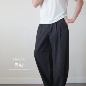 [프라다] 반밴딩 벌룬투턱 슬랙스