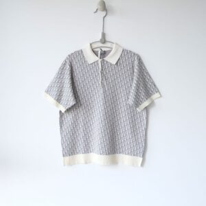 [디올] 오블리크 니트 PK셔츠 - 수입 Color 화이트 Size M , L , XL 미세오차 +,-1~3cm 가슴둘레,어깨,기장