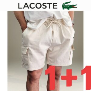 [라코스테] 포켓 카고 하프팬츠 1+1 FABRIC(소재) :면 COLOR(색상) :검정, 카키, 크림, 아이, 베이지, 네이비, 그레이 SIZE(사이즈) :M,L,XL 사이즈,색상교차가능 단면/CM