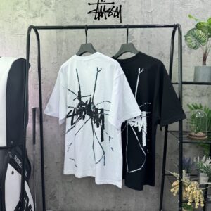 [스투시] STU 하프 SIZE 프리 오버사이즈 105~110 COLOR 블랙 화이트
