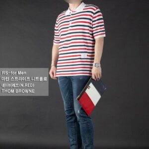 [톰브라운] "마린 스트라이프 니트" 모델 183cm/78kg 2(L-95~100) 착용컷
