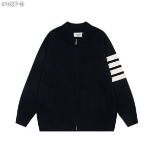 [톰브라운] 4바 풀집업 니트 가디건 color : 블랙