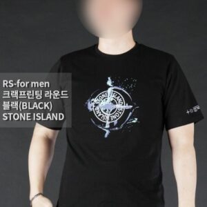 [스톤] "크랙프린팅 라운드" 모델: 183cm/ 78kg " 사이즈" 착용컷