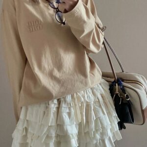 [미우미우] 후염 로* 패치 롱슬리브 - 수입 Color 베이지 Size FREE 미세오차 -,+1~3cm 가슴,어깨, , 58 , 70cm