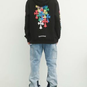 [크롬하츠] 멀티컬러 크로스 세메터리 후드 스웨트셔츠 color : 블랙