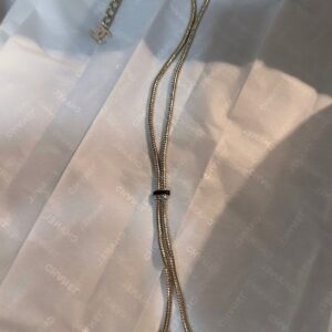 [샤넬] 더블 롱 목걸이 브론즈컬러