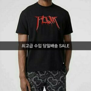 [필립플레인] 레드 비쥬 반팔 BLACK M L XL 2XL 3XL 양면 머서 가공 40's 고밀도 편차 ±1
