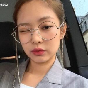 [샤넬] #단가수정 빈티지 라운드 체인 실버 안경테
