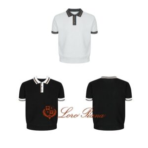 [로로피아나] 넥 배색 카라 size. L XL
