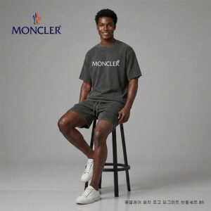 [몽클] 패치 로* 피그먼트 반팔세트 85 어깨너비 가슴 소매길이