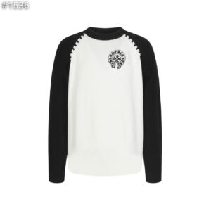 [크롬하츠] 홀스슈 배색 나그랑 니트 스웨터 color: 화이트