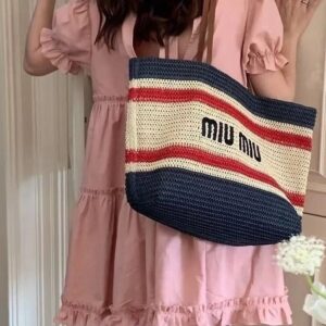 [미우미우] 라피아 코튼 토트백 ♥