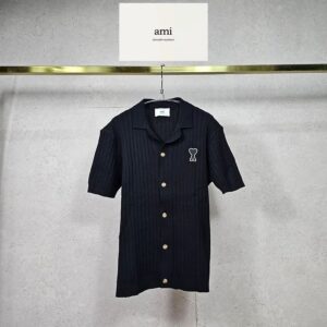 [아미] 핀턱 카라 니트 가디건 - FABRIC(소재) : (아크릴+울)
