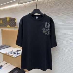 [로에베] F02 아나그램 캣 자수 티셔츠