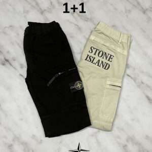 [스톤] ST 백 리플렉터 가먼트다잉 카고 팬츠 1+1 (크림 아이보리 34사이즈