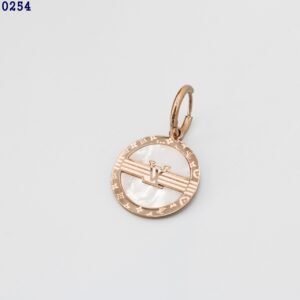[루이비통] 로즈골드 화이트 원형 귀걸이