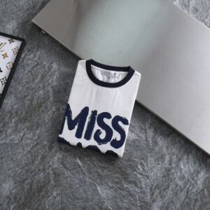 [디올] 여성 미스 로* 라운드 티셔츠 Color 화이트 Size S(55). M(66)