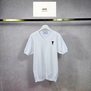 [아미] A 베이직 V 니트 하프 FABRIC(소재) : 드라이핏 쿨론(아크릴+울)