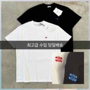 [셀린느] 컬러로* 반팔티 화이트 블랙