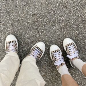 [버버리] 체크 코튼 스니커즈