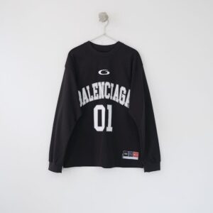 [발렌시아가] 바스켓볼 롱슬리브 - 수입 Color 블랙 , 화이트 Size M , L 미세오차 +,-1~3cm 가슴둘레,기장,소매