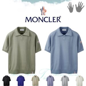 [몽클] 린넨 카라 반팔 니트 카키 스카이 블랙 블루 베이지 퍼플 그레이 아이보리 린넨 + 면
