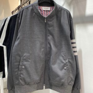 [톰브라운] 4바 플레인 위빙 블루종 자켓 color : 그레이
